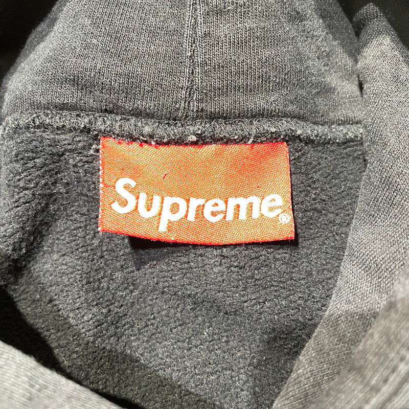 【中古品】【メンズ】 Supreme シュプリーム 19AW MIRRORED LOGO HOODED SWEATSHIRT ミラード ロゴフーディー スウェットシャツ トップス プルオーバーパーカー 149-260730-ss-05-tei サイズ：L カラー：ブラック 万代Net店