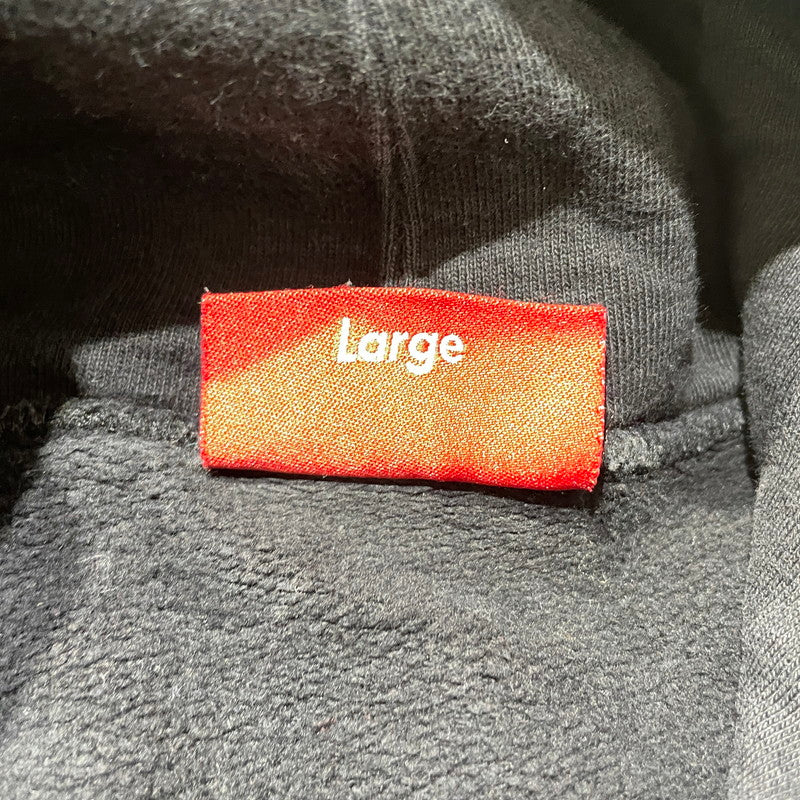 【中古品】【メンズ】 Supreme シュプリーム 19AW MIRRORED LOGO HOODED SWEATSHIRT ミラード ロゴフーディー スウェットシャツ トップス プルオーバーパーカー 149-260730-ss-05-tei サイズ：L カラー：ブラック 万代Net店