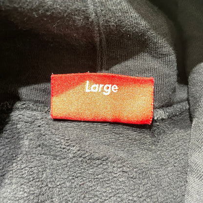 【中古品】【メンズ】 Supreme シュプリーム 19AW MIRRORED LOGO HOODED SWEATSHIRT ミラード ロゴフーディー スウェットシャツ トップス プルオーバーパーカー 149-260730-ss-05-tei サイズ：L カラー：ブラック 万代Net店