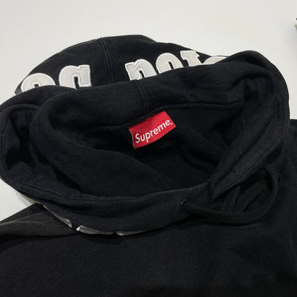 【中古品】【メンズ】 Supreme シュプリーム 19AW MIRRORED LOGO HOODED SWEATSHIRT ミラード ロゴフーディー スウェットシャツ トップス プルオーバーパーカー 149-260730-ss-05-tei サイズ：L カラー：ブラック 万代Net店
