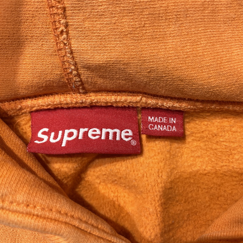 【現状渡し品】【メンズ】 Supreme シュプリーム S LOGO HOODED SWEATSHIRT Sロゴフーディー スウェットシャツ トップス プルオーバーパーカー 149-260730-ss-04-tei サイズ：M ※色褪せあり カラー：オレンジ 万代Net店