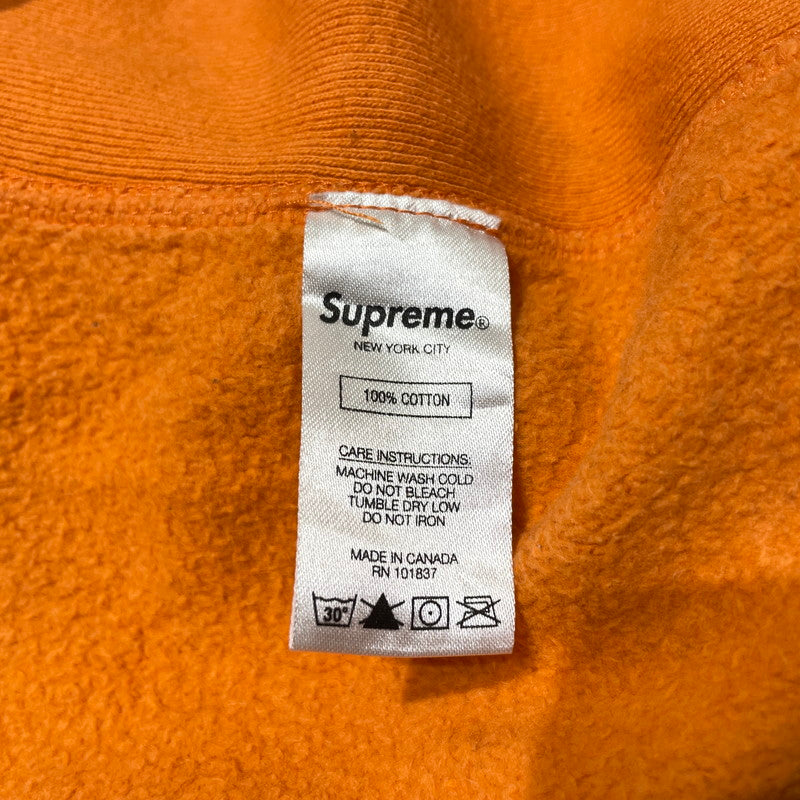 【現状渡し品】【メンズ】 Supreme シュプリーム S LOGO HOODED SWEATSHIRT Sロゴフーディー スウェットシャツ トップス プルオーバーパーカー 149-260730-ss-04-tei サイズ：M ※色褪せあり カラー：オレンジ 万代Net店