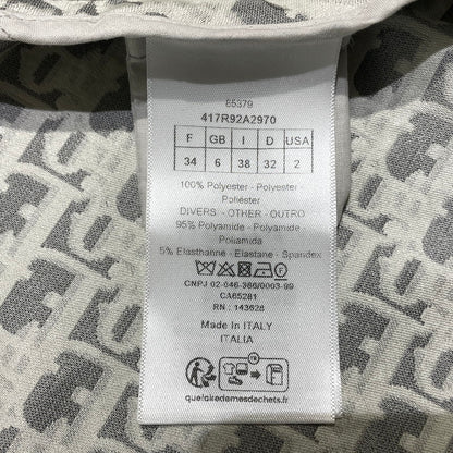 【中古品】【レディース】 Christian Dior クリスチャンディオール 24SS OBLIQUE DRESS 417R92A2970 オブリーク柄 ノースリーブ ワンピース トップス 168-260727-yo-01-tei サイズ：34(XS) カラー：グレー 万代Net店
