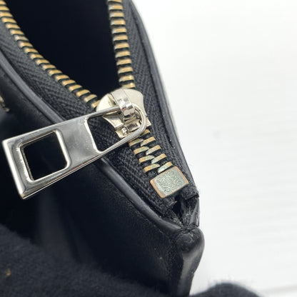 【中古品】【メンズ】 LOEWE ロエベ SLIM COMPACT WALLET C660W73X02 スリム コンパクト ウォレット 二つ折り財布 レザーウォレット 181-260727-ko-10-tei カラー：ブラック 万代Net店