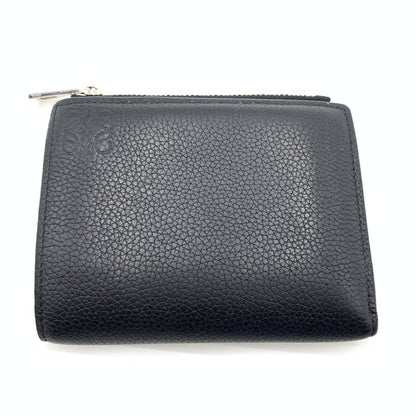 【中古品】【メンズ】 LOEWE ロエベ SLIM COMPACT WALLET C660W73X02 スリム コンパクト ウォレット 二つ折り財布 レザーウォレット 181-260727-ko-10-tei カラー：ブラック 万代Net店