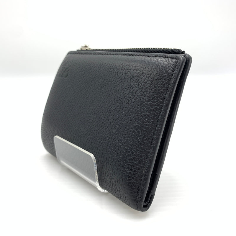 【中古品】【メンズ】 LOEWE ロエベ SLIM COMPACT WALLET C660W73X02 スリム コンパクト ウォレット 二つ折り財布 レザーウォレット 181-260727-ko-10-tei カラー：ブラック 万代Net店