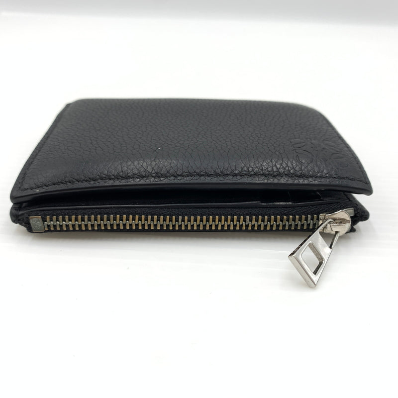 【中古品】【メンズ】 LOEWE ロエベ SLIM COMPACT WALLET C660W73X02 スリム コンパクト ウォレット 二つ折り財布 レザーウォレット 181-260727-ko-10-tei カラー：ブラック 万代Net店