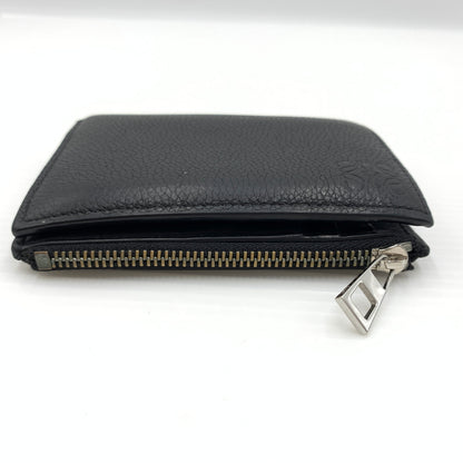 【中古品】【メンズ】 LOEWE ロエベ SLIM COMPACT WALLET C660W73X02 スリム コンパクト ウォレット 二つ折り財布 レザーウォレット 181-260727-ko-10-tei カラー：ブラック 万代Net店