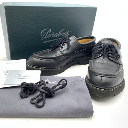 【中古品】【メンズ】 Paraboot パラブーツ CHIMEY JANNU 200817 シメイ ジャンヌ モカシンシューズ 靴 スムースレザー 164-260727-ko-02-tei サイズ：6.5 カラー：ブラック 万代Net店
