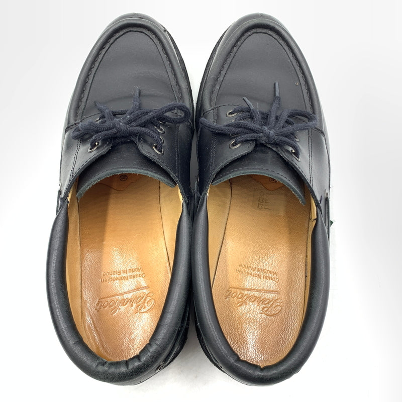 【中古品】【メンズ】 Paraboot パラブーツ CHIMEY JANNU 200817 シメイ ジャンヌ モカシンシューズ 靴 スムースレザー 164-260727-ko-02-tei サイズ：6.5 カラー：ブラック 万代Net店