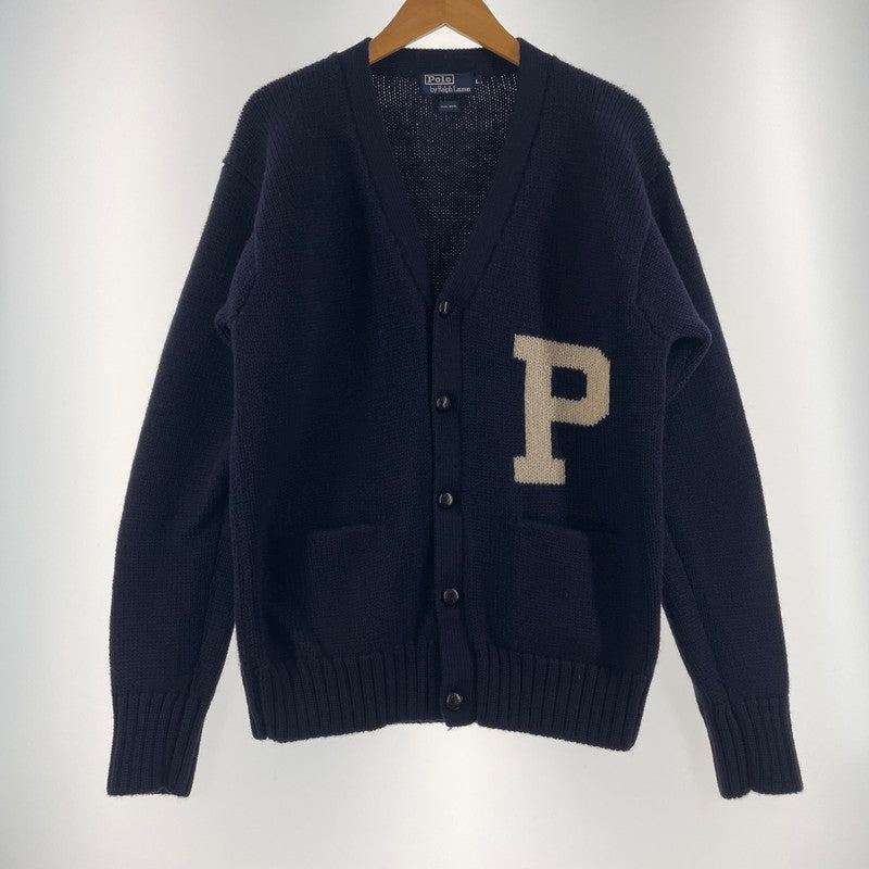 【中古品】【メンズ】 POLO by Ralph Lauren ポロ・ラルフローレン KNIT CARDIGAN ニット カーディガン アウター 147-260730-ss-06-tei サイズ：L カラー：ネイビー 万代Net店
