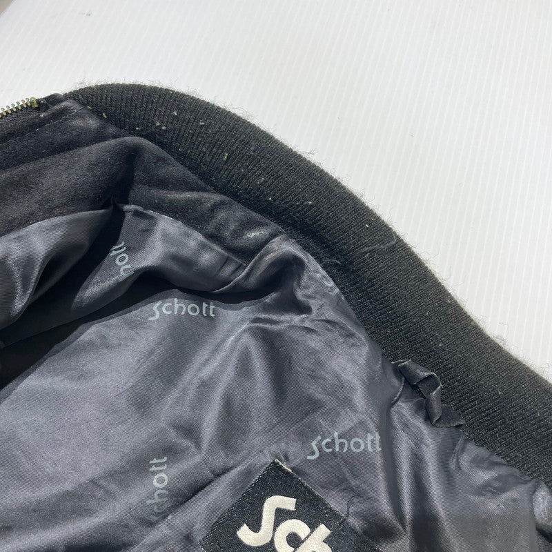 【中古品】【メンズ】 SCHOTT ショット 90's SUEDE LEATHER JACKET 90年代 スエード レザー ジャケット アウター 145-260727-yo-11-tei サイズ：38 カラー：ブラック 万代Net店