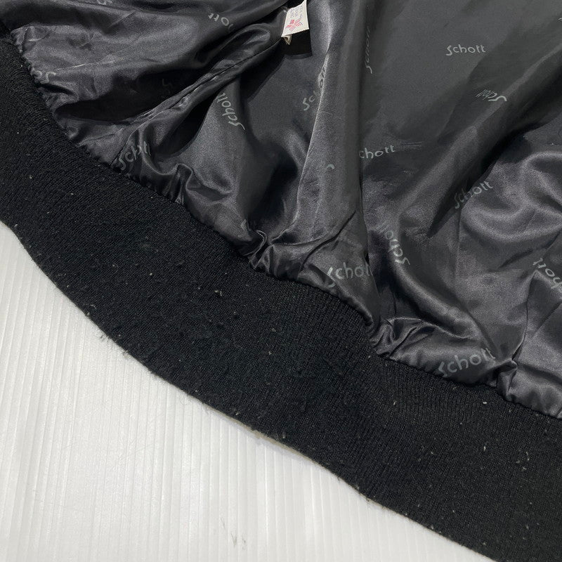 【中古品】【メンズ】 SCHOTT ショット 90's SUEDE LEATHER JACKET 90年代 スエード レザー ジャケット アウター 145-260727-yo-11-tei サイズ：38 カラー：ブラック 万代Net店