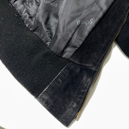 【中古品】【メンズ】 SCHOTT ショット 90's SUEDE LEATHER JACKET 90年代 スエード レザー ジャケット アウター 145-260727-yo-11-tei サイズ：38 カラー：ブラック 万代Net店