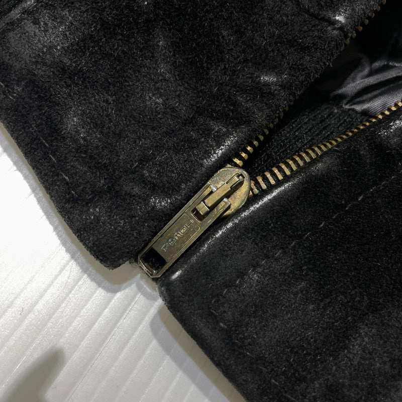 【中古品】【メンズ】 SCHOTT ショット 90's SUEDE LEATHER JACKET 90年代 スエード レザー ジャケット アウター 145-260727-yo-11-tei サイズ：38 カラー：ブラック 万代Net店