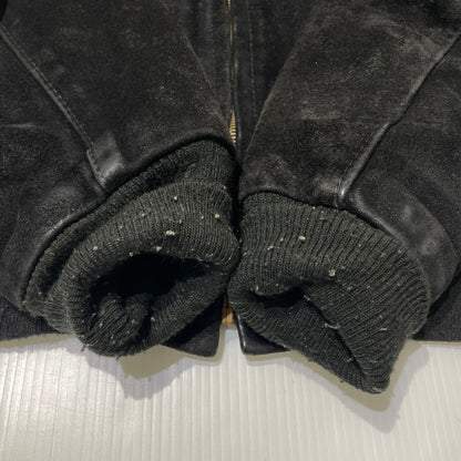 【中古品】【メンズ】 SCHOTT ショット 90's SUEDE LEATHER JACKET 90年代 スエード レザー ジャケット アウター 145-260727-yo-11-tei サイズ：38 カラー：ブラック 万代Net店