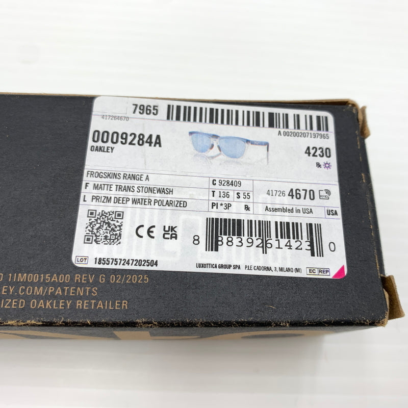 【中古品】【メンズ】 OAKLEY オークリー FROGSKINS RANGE A 0009284A フロッグスキン レンジ サングラス ローブリッジフィット 203-260727-ko-11-tei サイズ：55□17-136 カラー：マットストーンウォッシュ 万代Net店