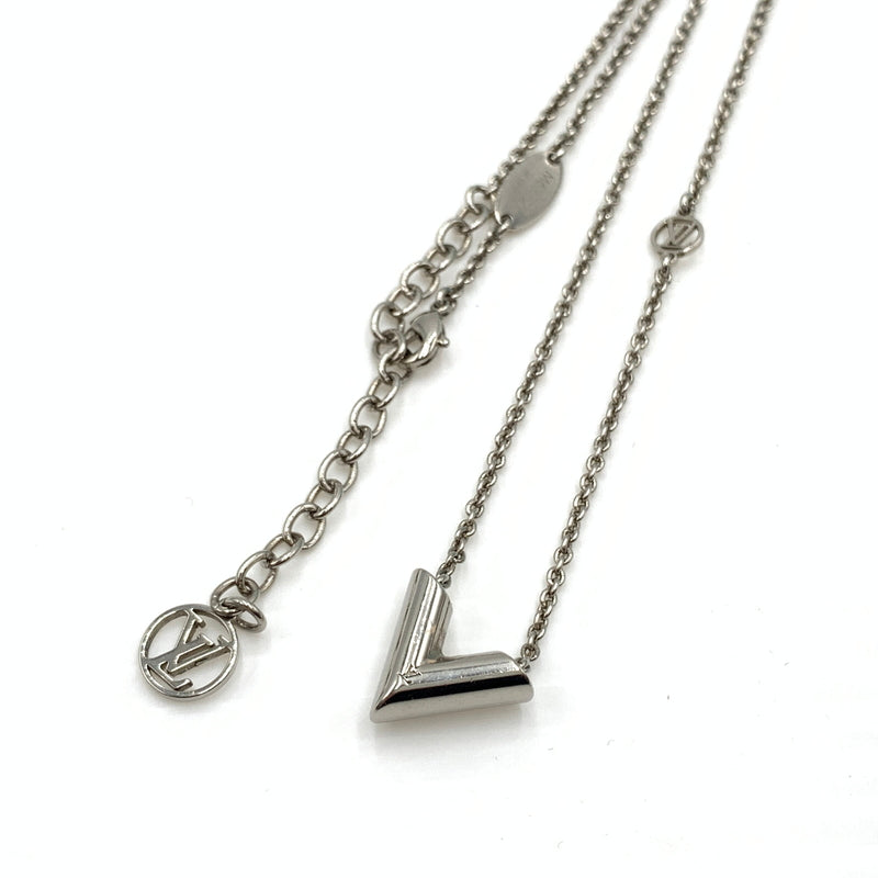 【中古品】【メンズ/レディース】 LOUIS VUITTON ルイ・ヴィトン M63197 エセンシャル V ネックレス LVサークルチャーム Vシグネチャー 179-260727-ko-13-tei カラー：シルバー 万代Net店