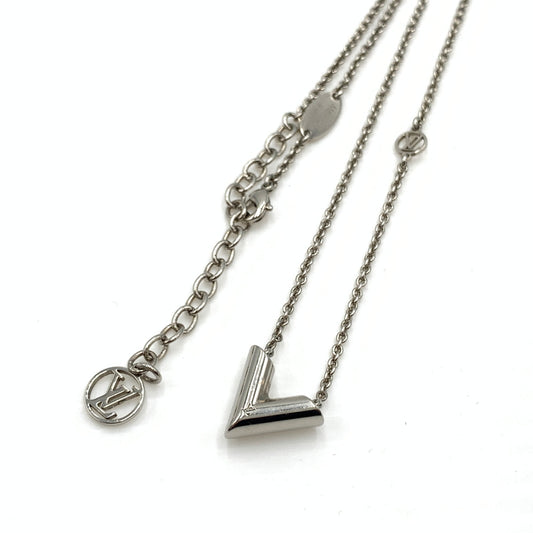 【中古品】【メンズ/レディース】 LOUIS VUITTON ルイ・ヴィトン M63197 エセンシャル V ネックレス LVサークルチャーム Vシグネチャー 179-260727-ko-13-tei カラー：シルバー 万代Net店