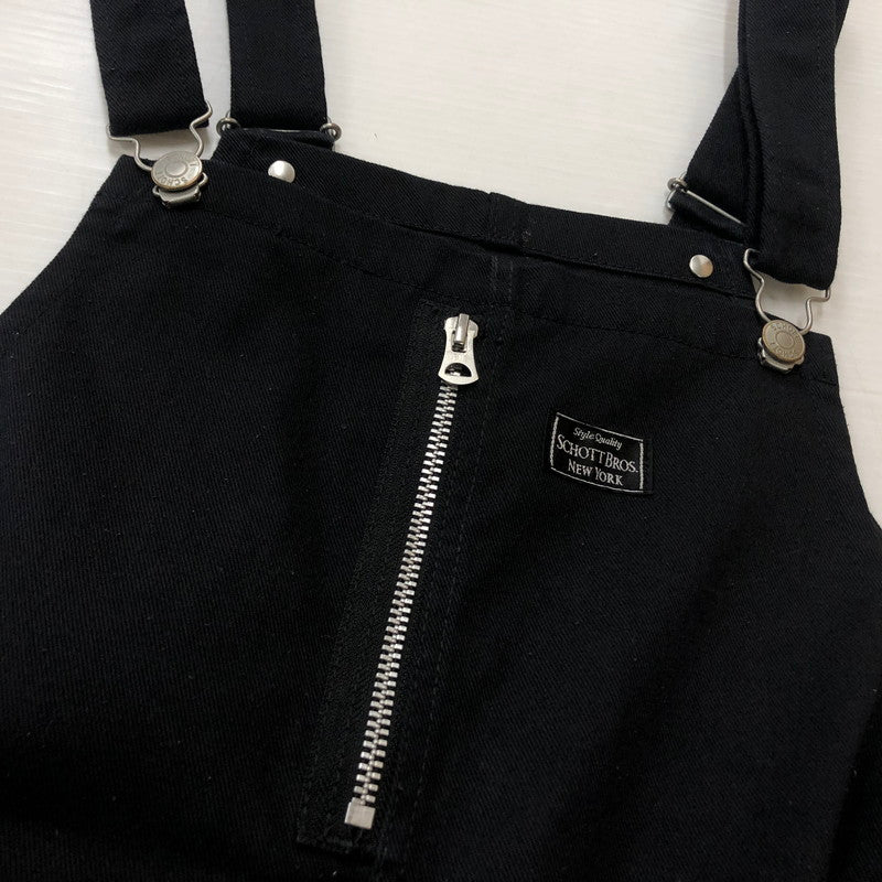 【中古品】【メンズ】 SCHOTT TC WORK OVERALL 3186001 ワーク オーバーオール ボトムス 145-260727-sa-04-tei サイズ：M カラー：ブラック 万代Net店