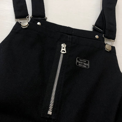 【中古品】【メンズ】 SCHOTT TC WORK OVERALL 3186001 ワーク オーバーオール ボトムス 145-260727-sa-04-tei サイズ：M カラー：ブラック 万代Net店
