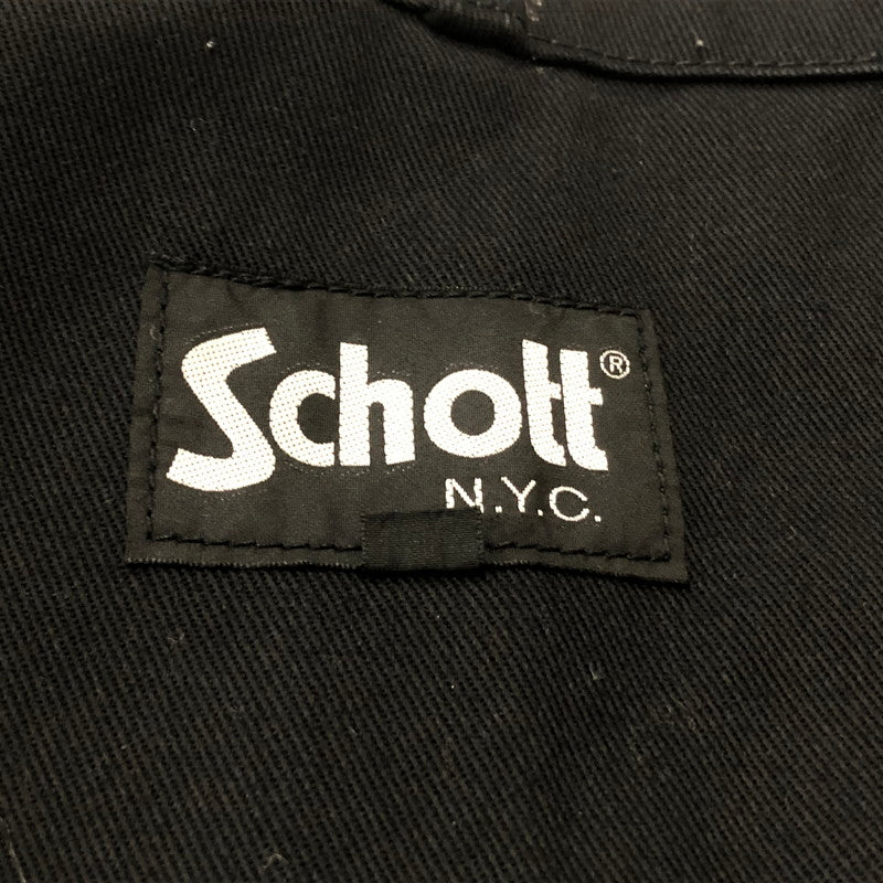 【中古品】【メンズ】 SCHOTT TC WORK OVERALL 3186001 ワーク オーバーオール ボトムス 145-260727-sa-04-tei サイズ：M カラー：ブラック 万代Net店
