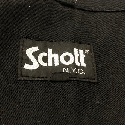 【中古品】【メンズ】 SCHOTT TC WORK OVERALL 3186001 ワーク オーバーオール ボトムス 145-260727-sa-04-tei サイズ：M カラー：ブラック 万代Net店