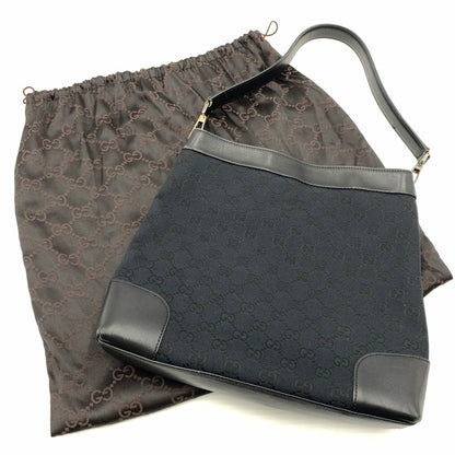 【中古品】【メンズ/レディース】 GUCCI グッチ 33900 GG柄 ワンショルダーバッグ カバン トートバッグ キャンパス×レザー 180-260727-ko-07-tei カラー：ブラック 万代Net店