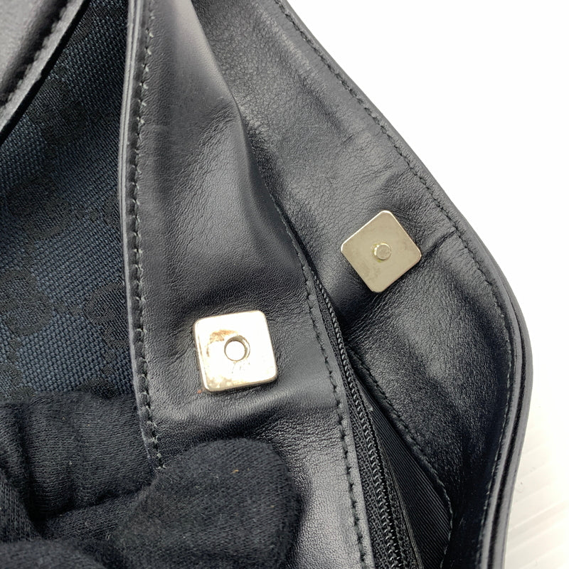 【中古品】【メンズ/レディース】 GUCCI グッチ 33900 GG柄 ワンショルダーバッグ カバン トートバッグ キャンパス×レザー 180-260727-ko-07-tei カラー：ブラック 万代Net店