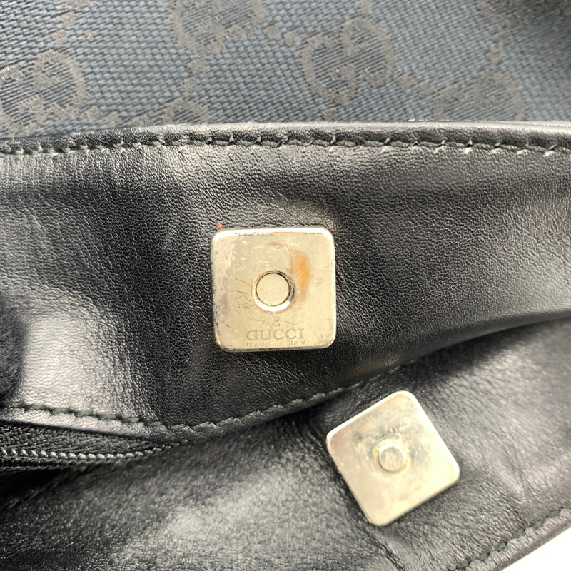 【中古品】【メンズ/レディース】 GUCCI グッチ 33900 GG柄 ワンショルダーバッグ カバン トートバッグ キャンパス×レザー 180-260727-ko-07-tei カラー：ブラック 万代Net店