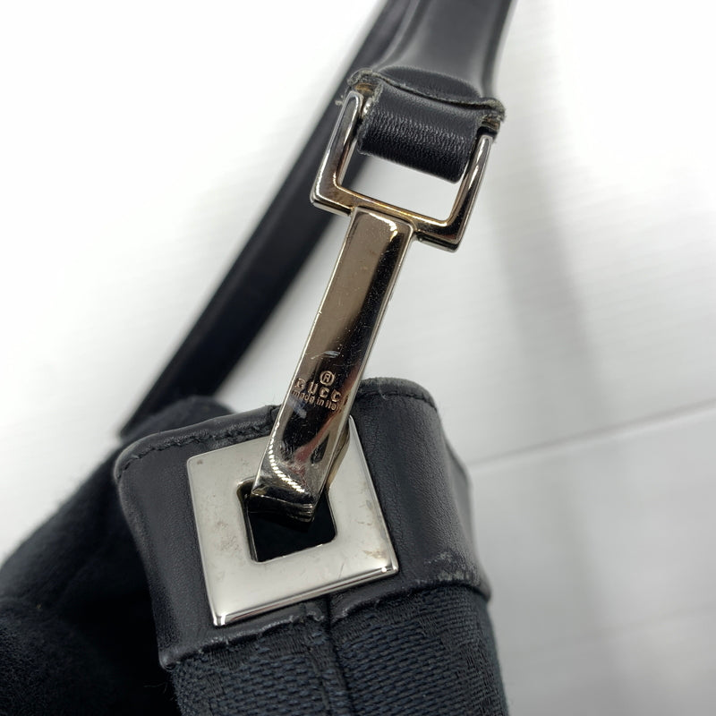 【中古品】【メンズ/レディース】 GUCCI グッチ 33900 GG柄 ワンショルダーバッグ カバン トートバッグ キャンパス×レザー 180-260727-ko-07-tei カラー：ブラック 万代Net店