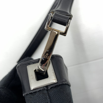 【中古品】【メンズ/レディース】 GUCCI グッチ 33900 GG柄 ワンショルダーバッグ カバン トートバッグ キャンパス×レザー 180-260727-ko-07-tei カラー：ブラック 万代Net店