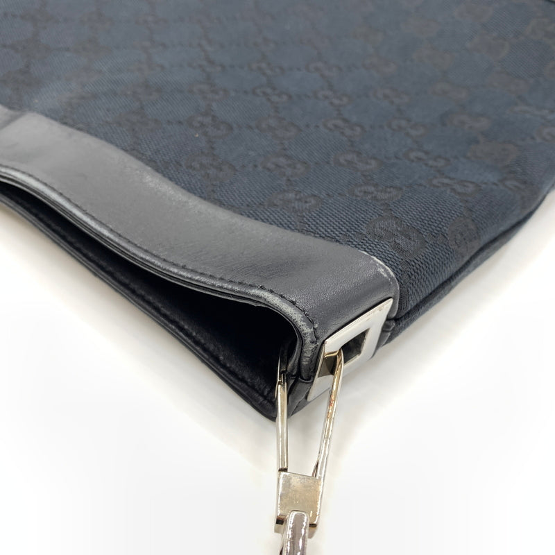 【中古品】【メンズ/レディース】 GUCCI グッチ 33900 GG柄 ワンショルダーバッグ カバン トートバッグ キャンパス×レザー 180-260727-ko-07-tei カラー：ブラック 万代Net店