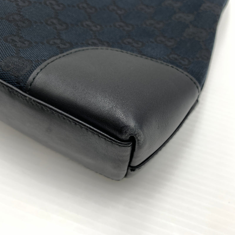 【中古品】【メンズ/レディース】 GUCCI グッチ 33900 GG柄 ワンショルダーバッグ カバン トートバッグ キャンパス×レザー 180-260727-ko-07-tei カラー：ブラック 万代Net店