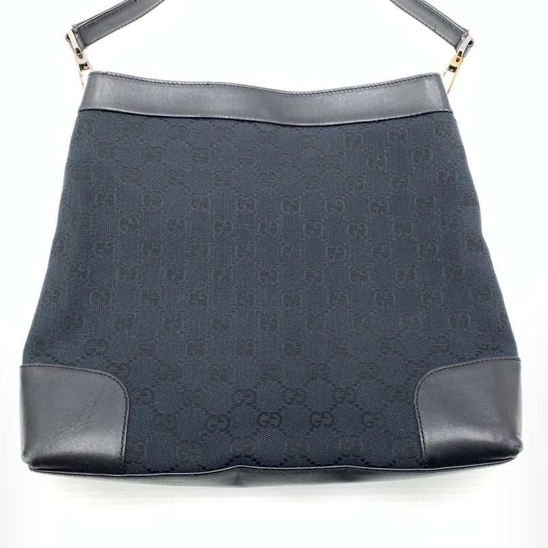 【中古品】【メンズ/レディース】 GUCCI グッチ 33900 GG柄 ワンショルダーバッグ カバン トートバッグ キャンパス×レザー 180-260727-ko-07-tei カラー：ブラック 万代Net店