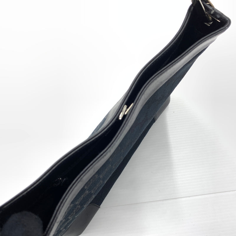 【中古品】【メンズ/レディース】 GUCCI グッチ 33900 GG柄 ワンショルダーバッグ カバン トートバッグ キャンパス×レザー 180-260727-ko-07-tei カラー：ブラック 万代Net店