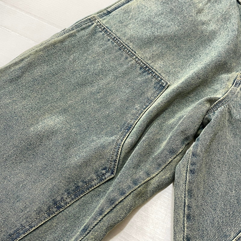 【中古品】【メンズ】 HUF ハフ KINDA LOOSE DOUBLE KNEES DENIM PANTS ルーズ ダブルニー カイダン デニム パンツ ボトムス ジーンズ 153-260801-sa-26-tei サイズ：32 カラー：インディゴ 万代Net店