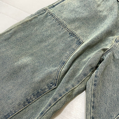 【中古品】【メンズ】 HUF ハフ KINDA LOOSE DOUBLE KNEES DENIM PANTS ルーズ ダブルニー カイダン デニム パンツ ボトムス ジーンズ 153-260801-sa-26-tei サイズ：32 カラー：インディゴ 万代Net店