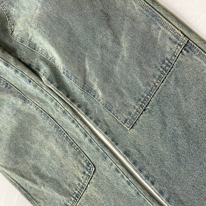 【中古品】【メンズ】 HUF ハフ KINDA LOOSE DOUBLE KNEES DENIM PANTS ルーズ ダブルニー カイダン デニム パンツ ボトムス ジーンズ 153-260801-sa-26-tei サイズ：32 カラー：インディゴ 万代Net店