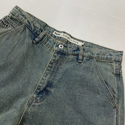 【中古品】【メンズ】 HUF ハフ KINDA LOOSE DOUBLE KNEES DENIM PANTS ルーズ ダブルニー カイダン デニム パンツ ボトムス ジーンズ 153-260801-sa-26-tei サイズ：32 カラー：インディゴ 万代Net店