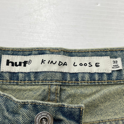 【中古品】【メンズ】 HUF ハフ KINDA LOOSE DOUBLE KNEES DENIM PANTS ルーズ ダブルニー カイダン デニム パンツ ボトムス ジーンズ 153-260801-sa-26-tei サイズ：32 カラー：インディゴ 万代Net店
