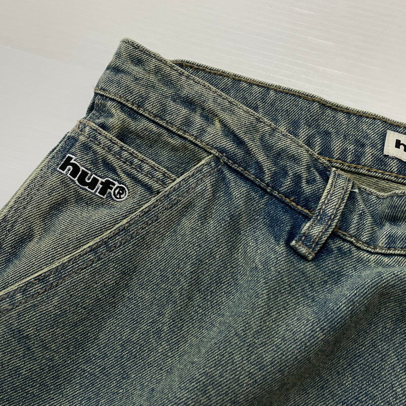 【中古品】【メンズ】 HUF ハフ KINDA LOOSE DOUBLE KNEES DENIM PANTS ルーズ ダブルニー カイダン デニム パンツ ボトムス ジーンズ 153-260801-sa-26-tei サイズ：32 カラー：インディゴ 万代Net店