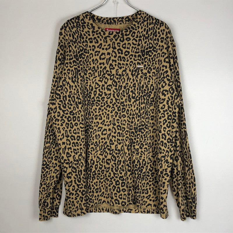 【中古品】【メンズ】 SUPREME シュプリーム 23FW SMALL BOX L/S TEE LEOPARD 2023年秋冬 スモール ボックス ロゴ ロングスリーブ Tシャツ レオパード 長袖 トップス 149-260727-sa-06-tei サイズ：L カラー：総柄 万代Net店