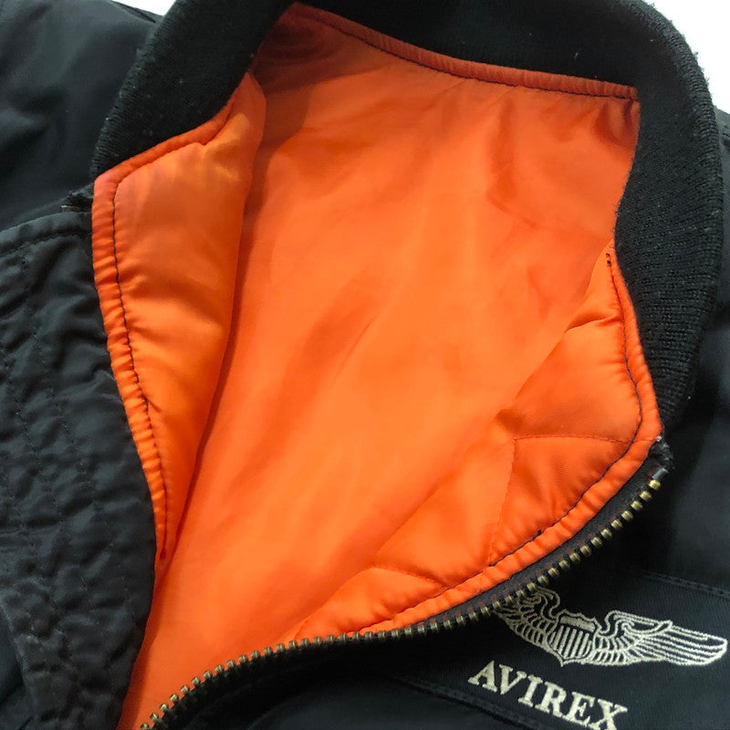 【現状渡し品】【メンズ】 AVIREX アヴィレックス MA-1 WITH PATCHES "AVIREX MFG" 6172174 エムエーワン ウィズ パッチ アヴィレックス エムエフジー アウター リバーシブル 145-260727-sa-10-tei サイズ：M カラー：ブラック 万代Net店