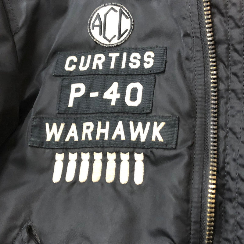 【現状渡し品】【メンズ】 AVIREX アヴィレックス MA-1 WITH PATCHES "AVIREX MFG" 6172174 エムエーワン ウィズ パッチ アヴィレックス エムエフジー アウター リバーシブル 145-260727-sa-10-tei サイズ：M カラー：ブラック 万代Net店