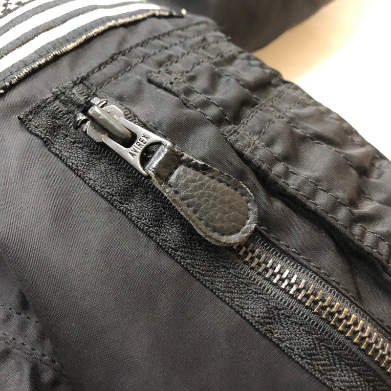 【現状渡し品】【メンズ】 AVIREX アヴィレックス MA-1 WITH PATCHES "AVIREX MFG" 6172174 エムエーワン ウィズ パッチ アヴィレックス エムエフジー アウター リバーシブル 145-260727-sa-10-tei サイズ：M カラー：ブラック 万代Net店