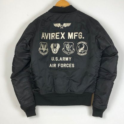 【現状渡し品】【メンズ】 AVIREX アヴィレックス MA-1 WITH PATCHES "AVIREX MFG" 6172174 エムエーワン ウィズ パッチ アヴィレックス エムエフジー アウター リバーシブル 145-260727-sa-10-tei サイズ：M カラー：ブラック 万代Net店
