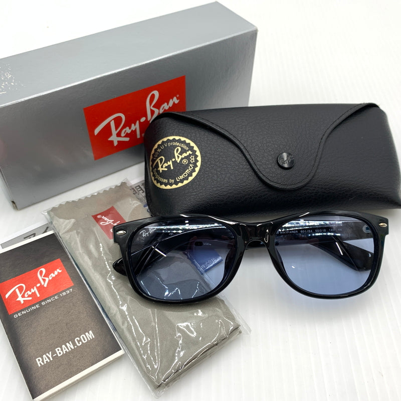【中古品】【メンズ】 Ray-Ban レイバン NEW WAYFARER CLASSIC RB2132-F ニューウェイファーラークラシック サングラス アイウェア 203-260801-ko-07-tei サイズ：55□18-140 カラー：ブラック 万代Net店