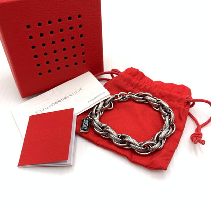 【中古品】【メンズ】 DISEL ディーゼル STAINLESS STEEL CHAIN BRACELET DX1514040 ステンレススチール チェーン ブレスレット アクセサリー 192-260801-ko-05-tei カラー：シルバー(カラー) 万代Net店