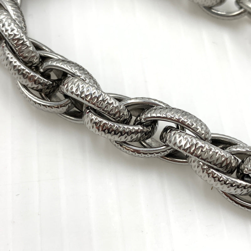 【中古品】【メンズ】 DISEL ディーゼル STAINLESS STEEL CHAIN BRACELET DX1514040 ステンレススチール チェーン ブレスレット アクセサリー 192-260801-ko-05-tei カラー：シルバー(カラー) 万代Net店